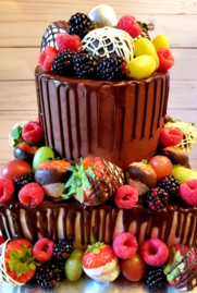 Fruit Mirage Chocolate Tiered Cake